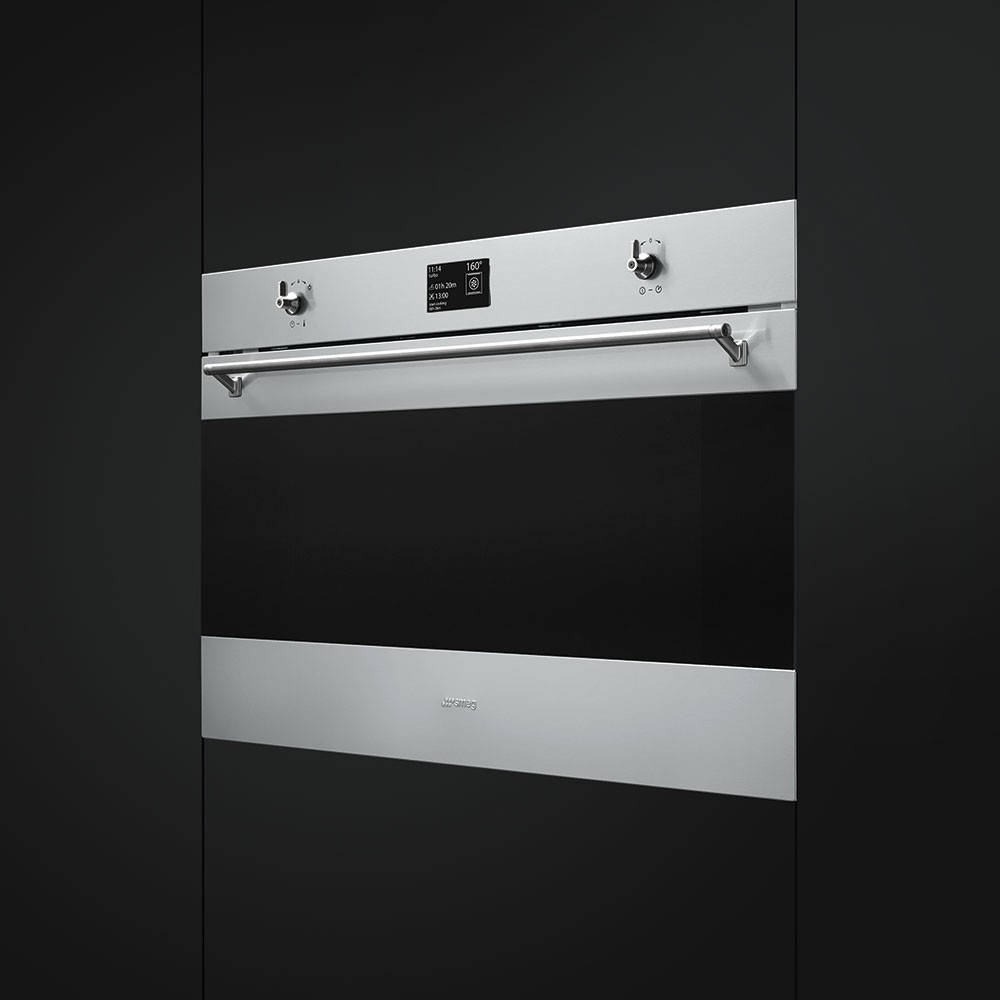 smeg sfp9395x1 Пиролитическая термовентилируемая духовка, 90 см