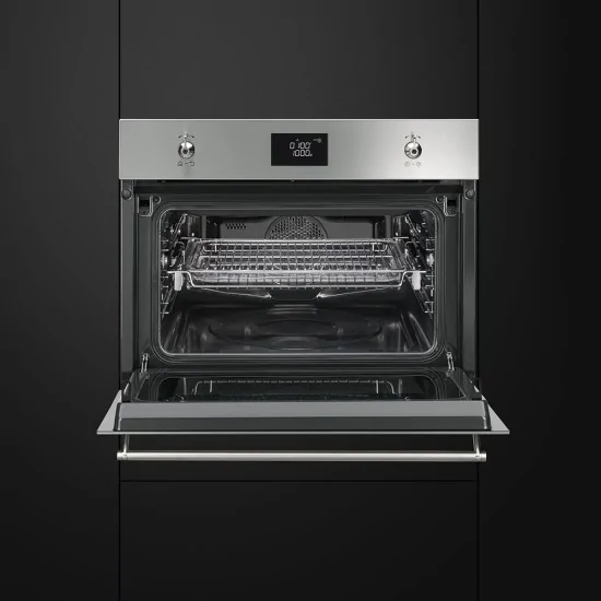smeg sf4390mcx Компактная комбинированная микроволновая печь