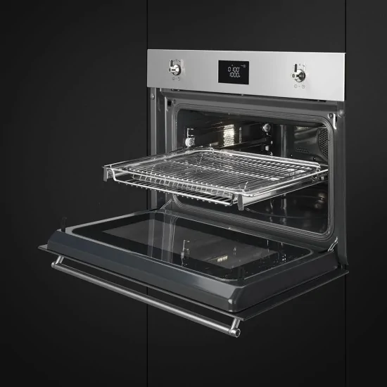 smeg sf4390mcx Компактная комбинированная микроволновая печь