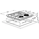 smeg SRV532GH3 HOB, 30 CM, GAS