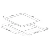 smeg pxl664 Hob semifilo, 60 cm