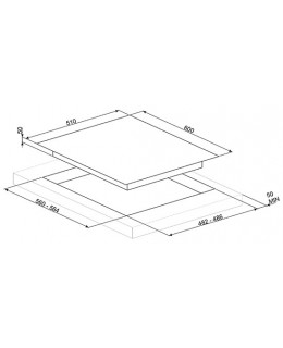 smeg pxl664 Варочная панель полузаподлицо, 60 см