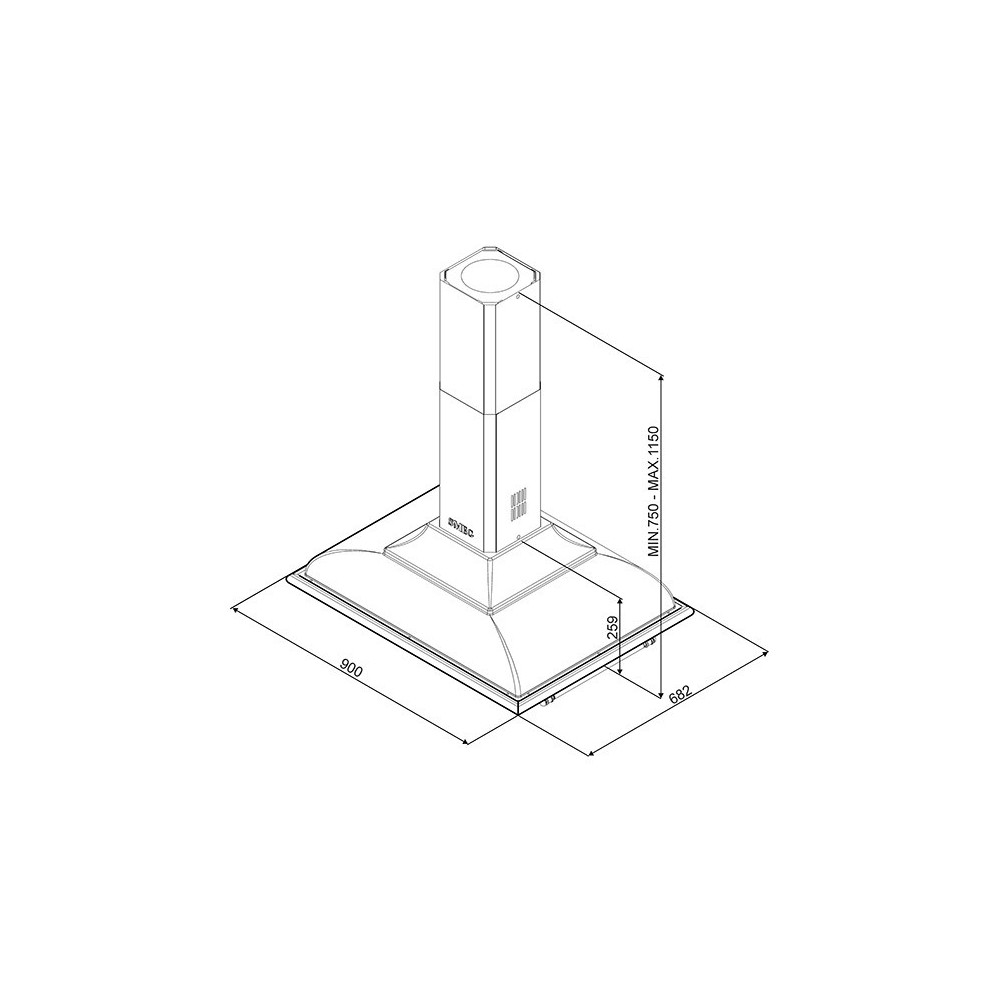 smeg kci19poe Cappa aisola, 90厘米, cream.