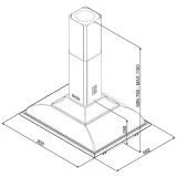 smeg kci19poe Cappa a isola, 90 cm, panna.