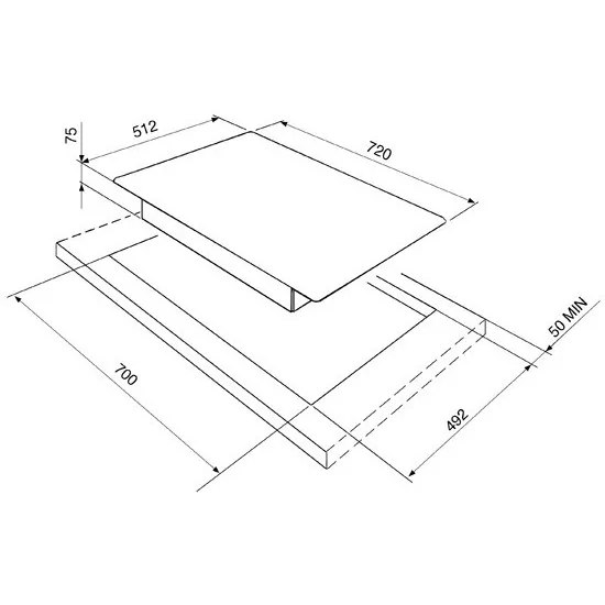 smeg srv864c HOB, 90 CM, GAS