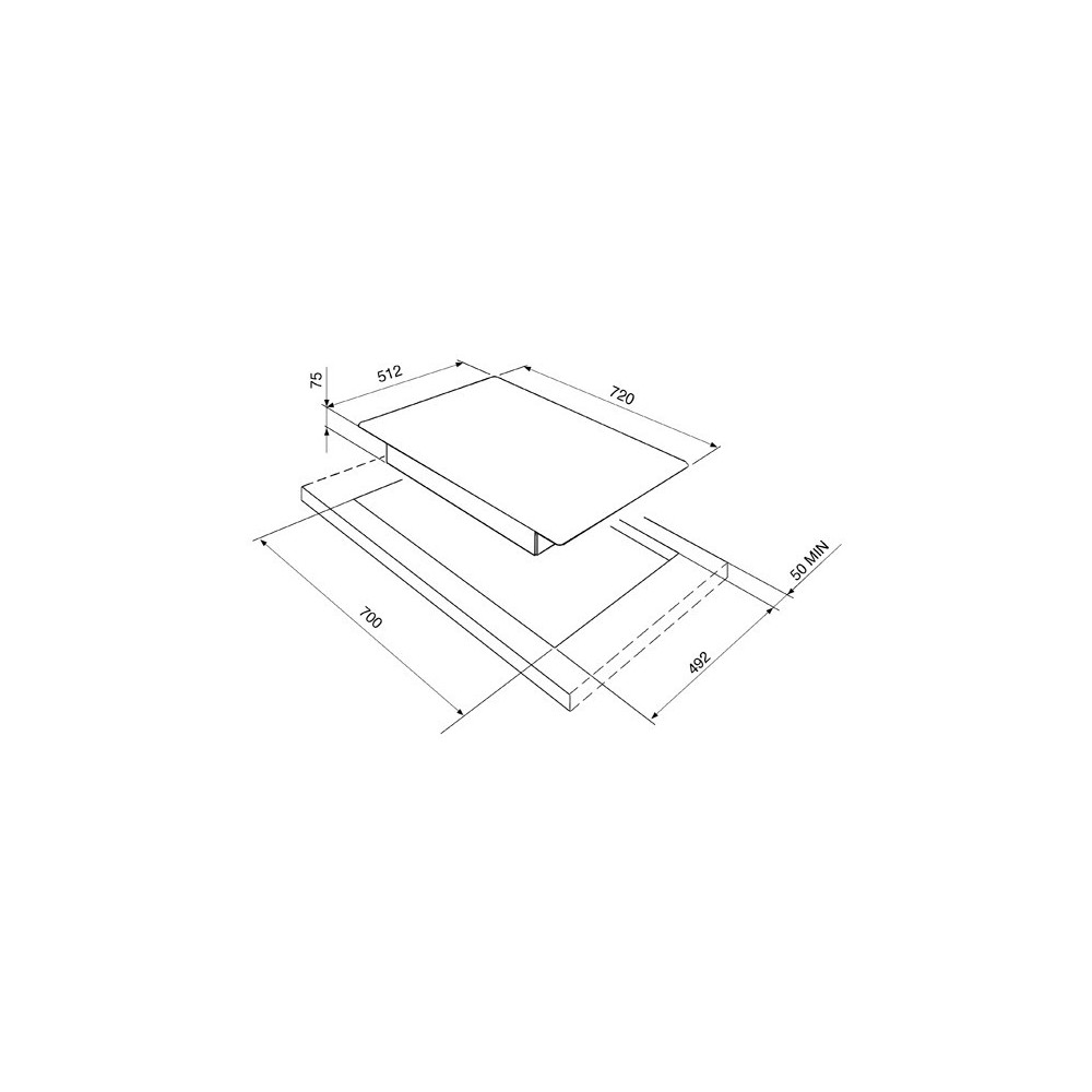 smeg srv864c HOB, 90 CM, GAS