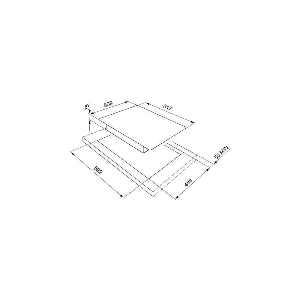 smeg PGF75-4 HOB, GAS