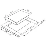 sMEG PGF31G2 DOMINO hob, semi-sheet, 30 cm
