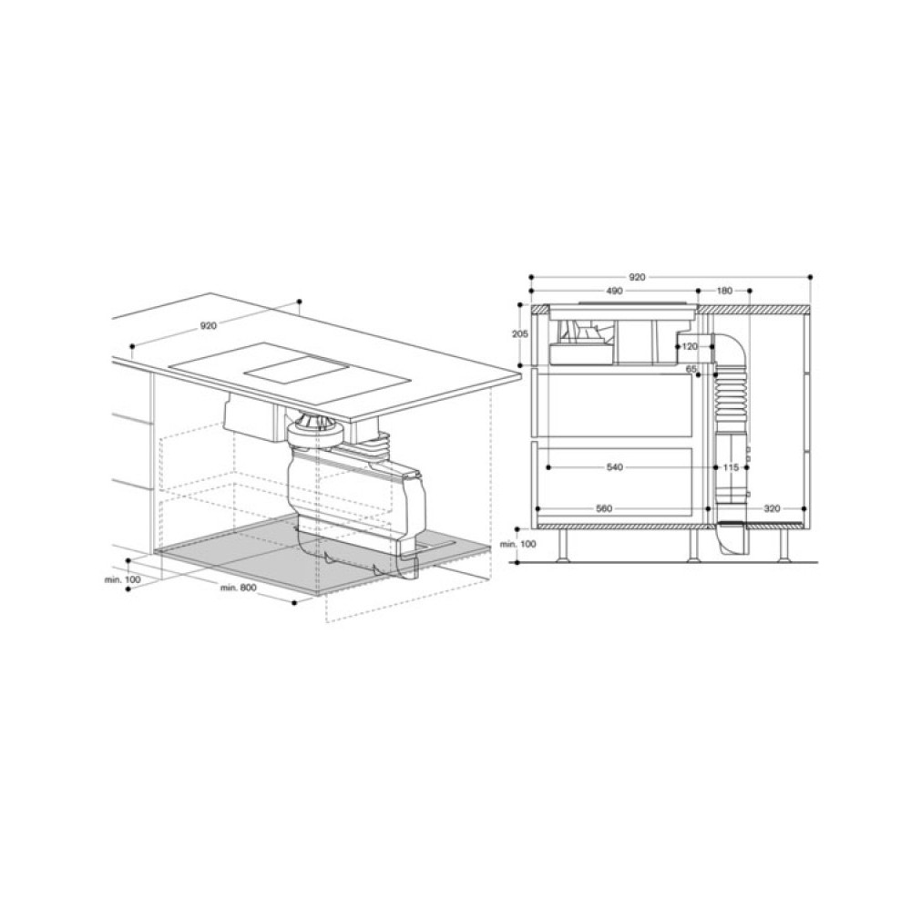 gaggenau CV 282 110 Flex Индукционная варочная панель со встроенной вентиляцией