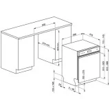 smeg PL7233TX Lavastoviglie con frontalino a vista
