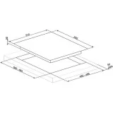 smeg pv664lcnr Plan de cocina, 65 cm
