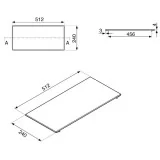 smeg tvb WHITE GLASS CHOPPING BOARD