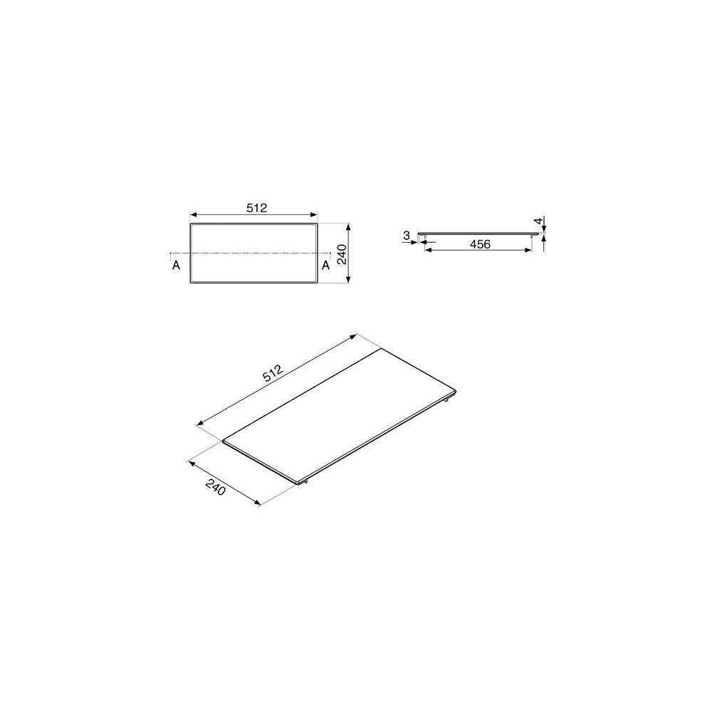 smeg tvn WHITE GLASS CHOPPING BOARD