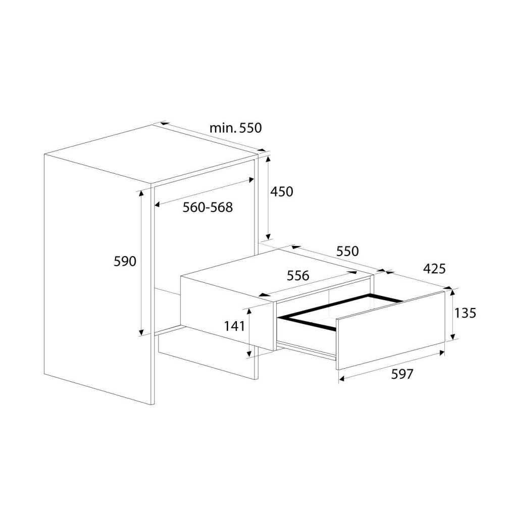 asko ODV 8128 Cajón vacío G