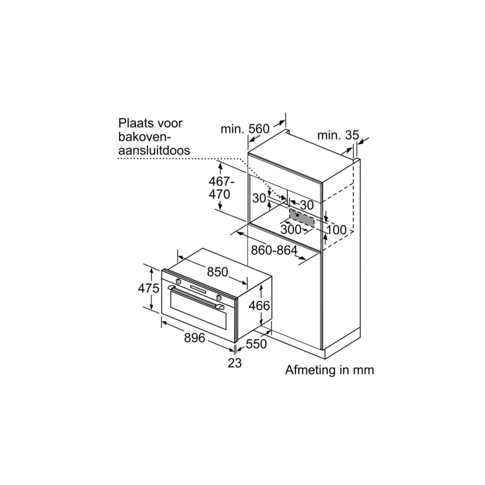 bosch hva541ns0 Forno da incasso 90 cm 