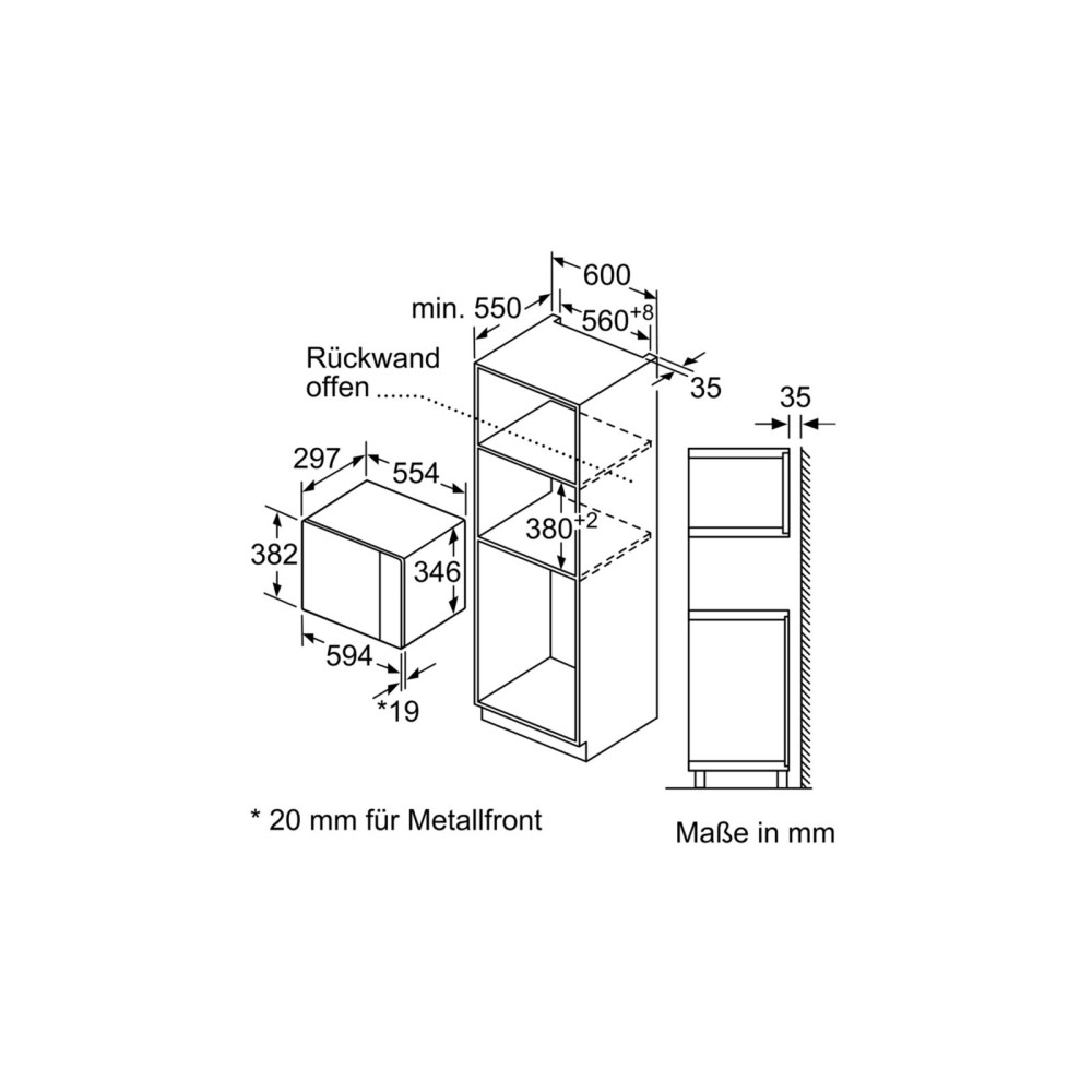 bosch BFL523MS0 Microonde da incasso pensile