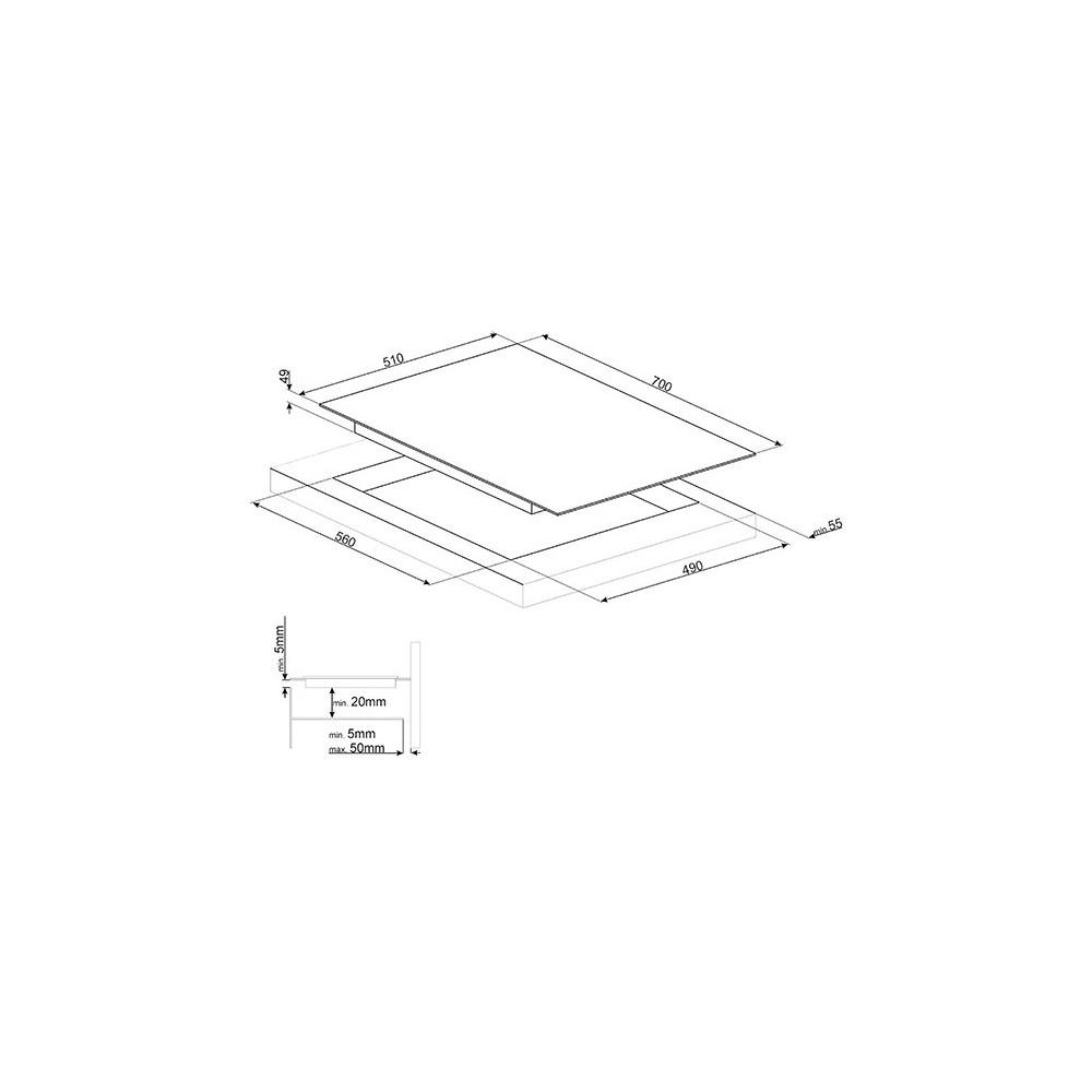 smeg si1m7733b HOB, 60 CM, INDUCTION