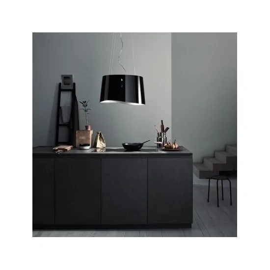 Falmec Cappa a Sospensione Mare Finitura Vetro nero da 66cm e Potenza 450m3/h