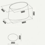 MARE E.ION E.ion System black island 66 cm is an island extractor hood with a modern and elegant design.