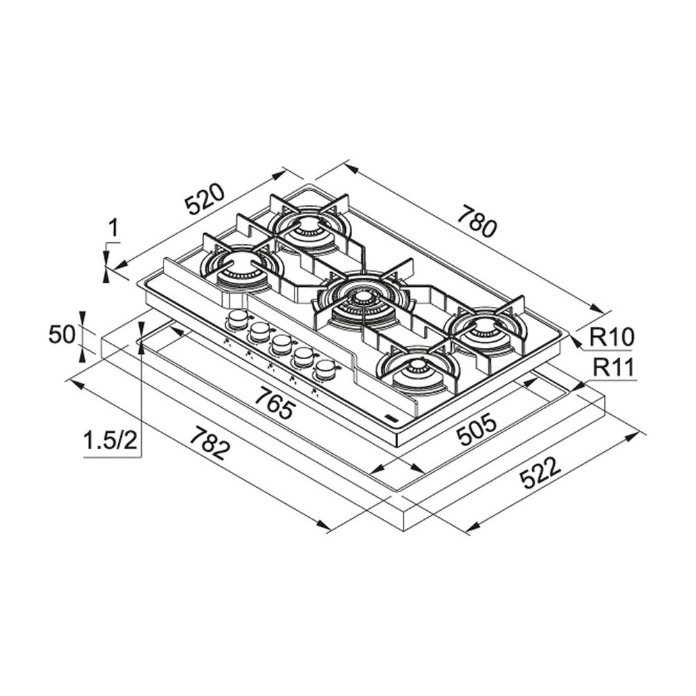 Франке FHFS7854GTCBKC 