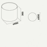 Falmec Cappa a isola Eolo Finitura nero da 45cm e Potenza 450m3/h