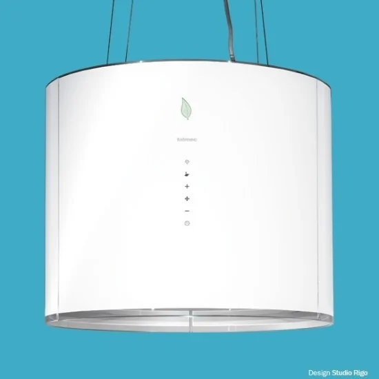 Falmec Cappa a Sospensione Eolo Finitura Bianco da 45cm e Potenza 450m3/h