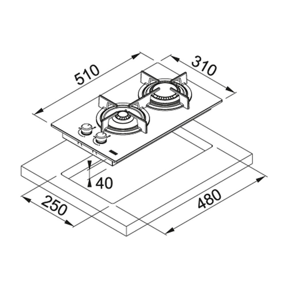 кристалл черный FHCR 302 2G