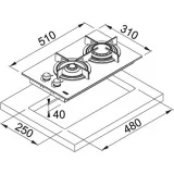 кристалл черный FHCR 302 2G