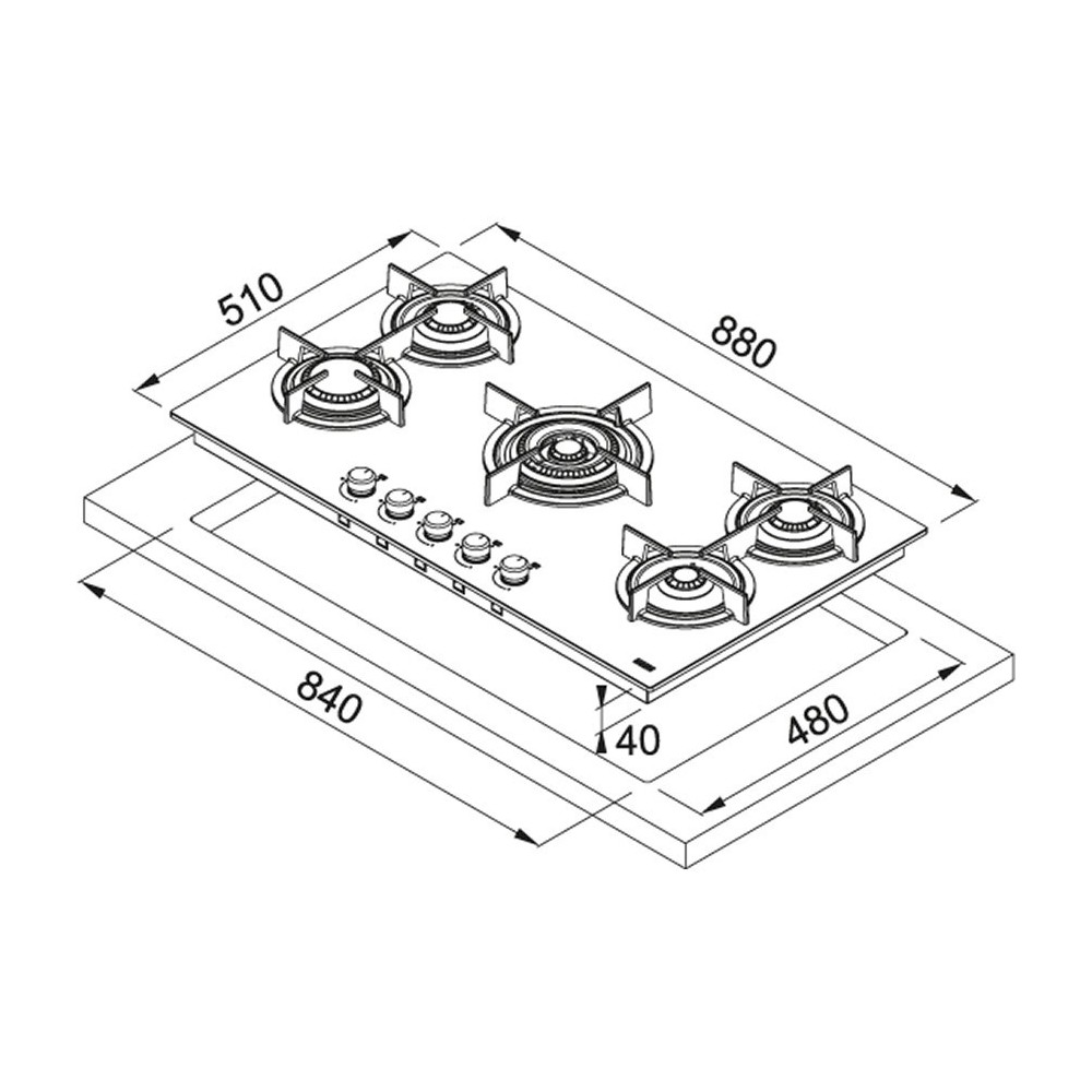 кристалл черный FHCR 905 4G TC HE BK C