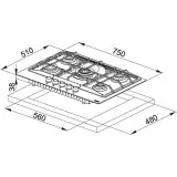 franke FHNE 755 4G TC XS E Inox satinato
