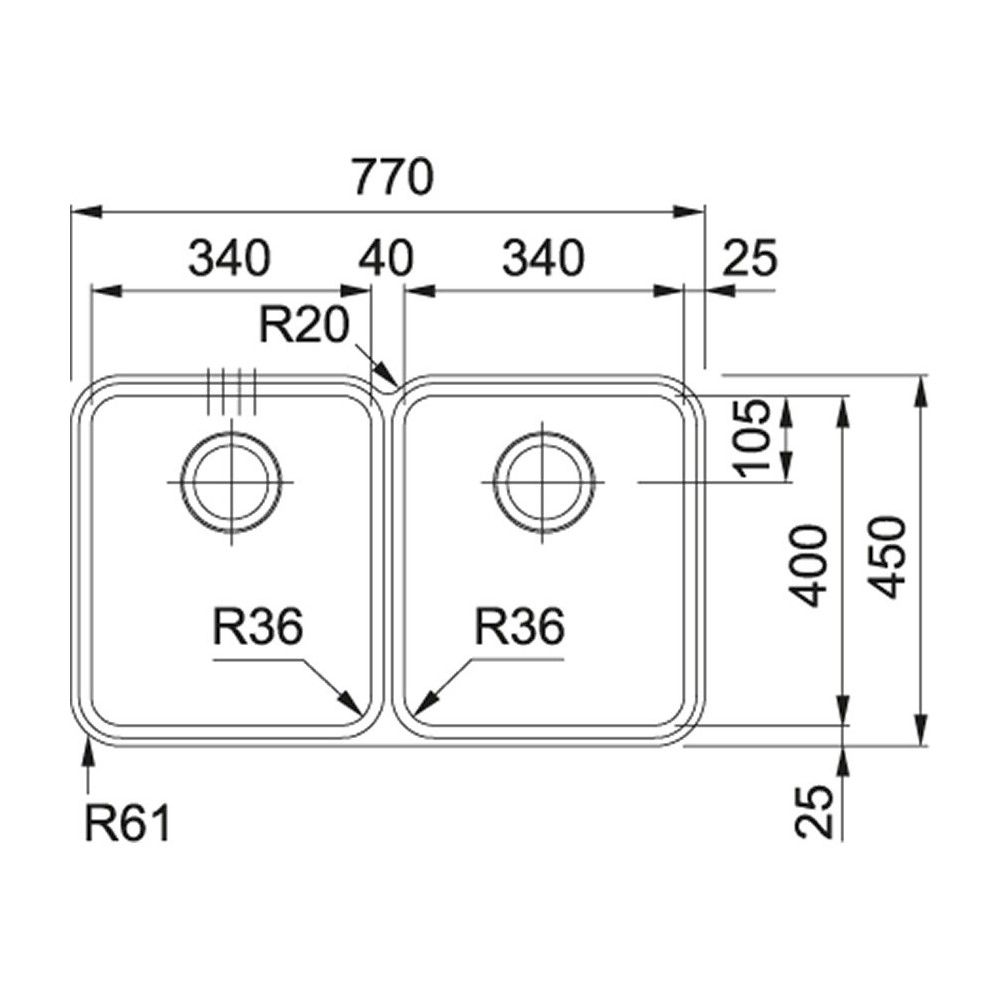franke Aton ANX 120 Inox satinato