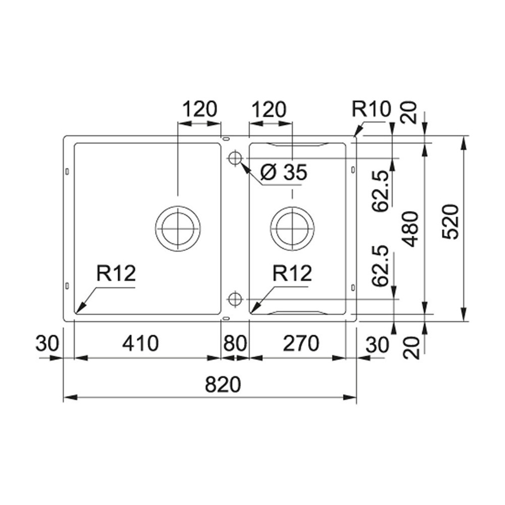 franklin Box Center BWX 120-41-27 
