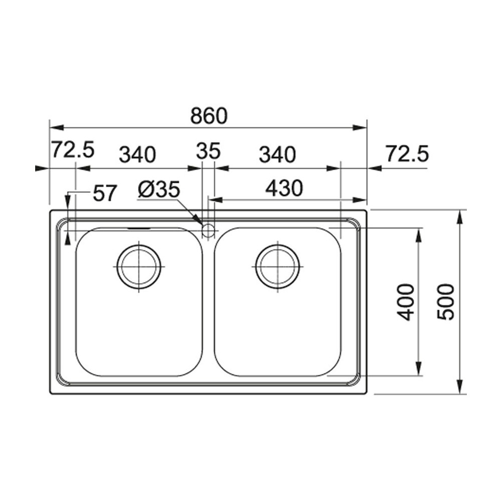 franke Smart SRX 620-86 Inox satinato
