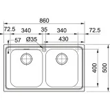 franke Smart SRX 620-86 Inox satinato
