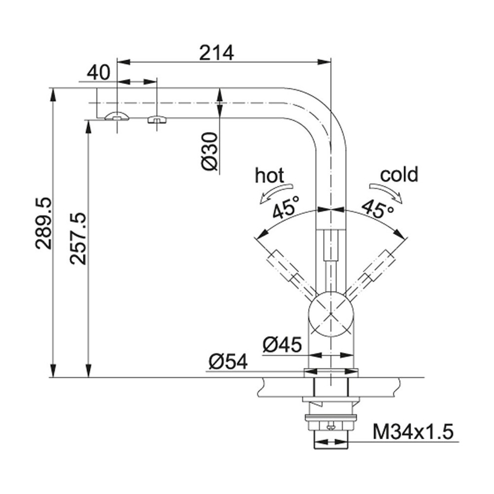 franke Mitigeur double 120.0179.978