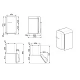 smeg FAB5RCR3 Minibar anni '50, panna, 40 cm