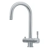 Franke Eos Clear - Grifo Giratorio de Acero Inoxidable Cepillado