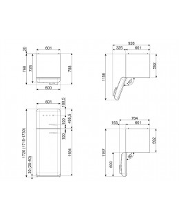 fAB30LSV3 Réfrigérateur de deux portes de 50, gris métallique, 