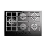 ilve HCG75SCK Plaque de cuisson à gaz en verre trempé
