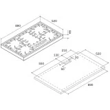 ilve HAP95FC Plaque de cuisson à gaz