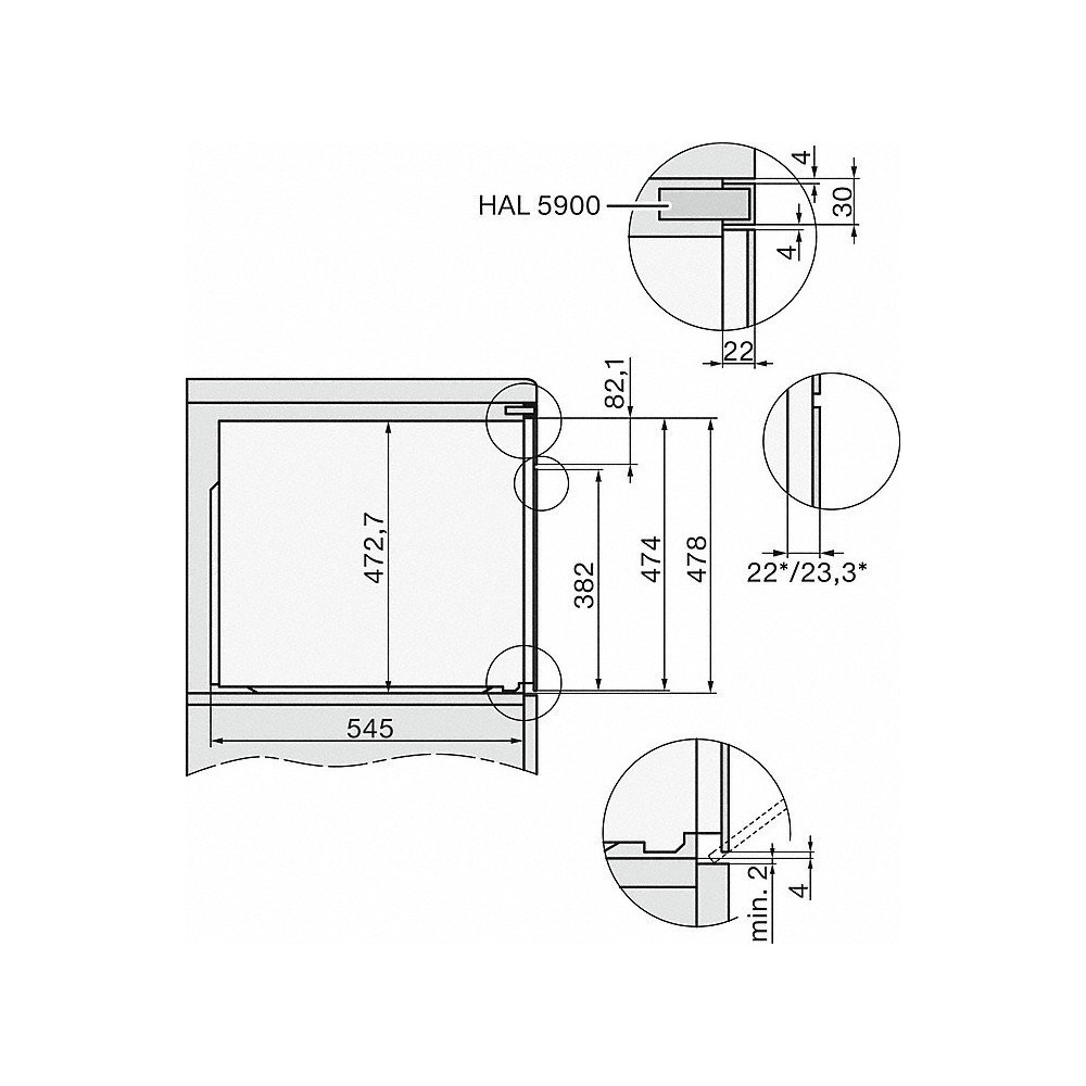 Four Encastrable H 2890 B PureLine 90 cm Couleur Miel
