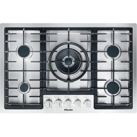 Miele km 3034-1 g piano cottura gas 80 cm vetroceramica nero