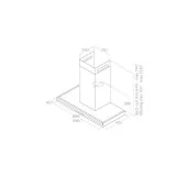 Elica meteorite Cappa Aspirante a Parete, Inox e Vetro Nero, 120 cm