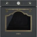 SMEG SF67C1DAO Horno empotrado de vapor antracita con asas de latón antiguo