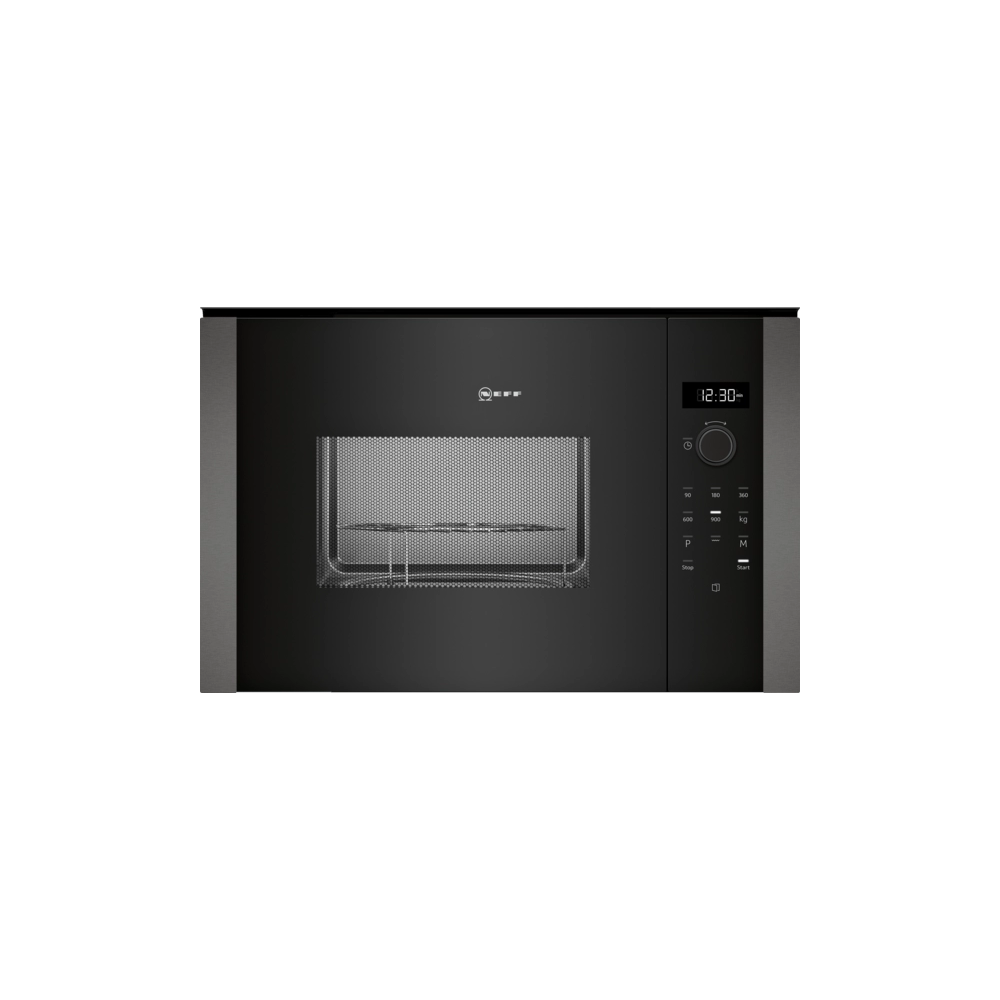 Graphitgrauer 38-cm-Mikrowellenherd von Neff mit Grill, ideal zum Kochen