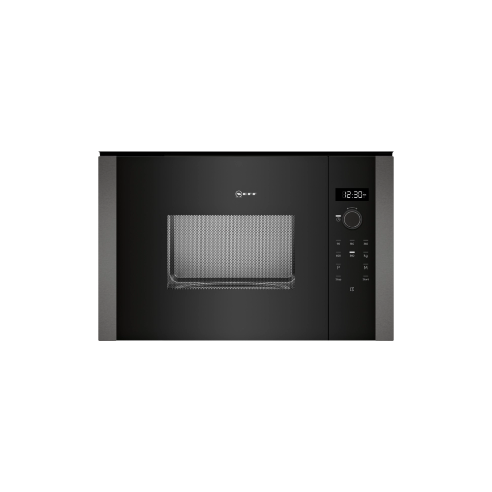 38 cm großer, graphitgrauer Neff-Mikrowellenherd. Geeignet für die Wandmontage