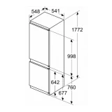 bosch KIN865SE0 Combiné réfrigérateur-congélateur encastrable 177,2 x 54,1 cm charnière coulissante