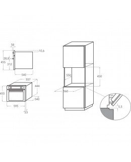 KITCHENAID KOCCX45600 FORNO INCASSO MICROONDE CON SPEEDOVEN 45 CM