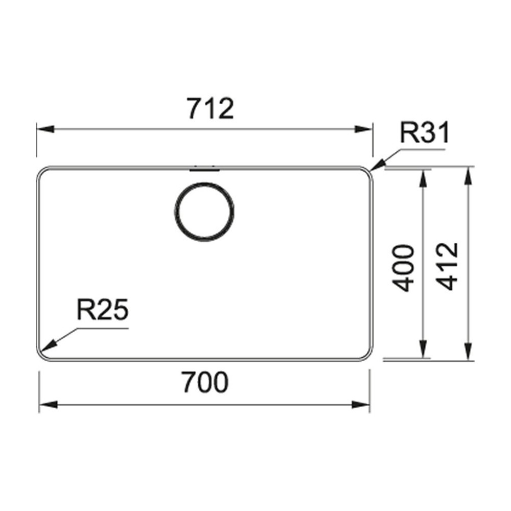 Mythos MYX 210-70 tub Franke 为现代厨房提供电子设计、简易安装线或半文档