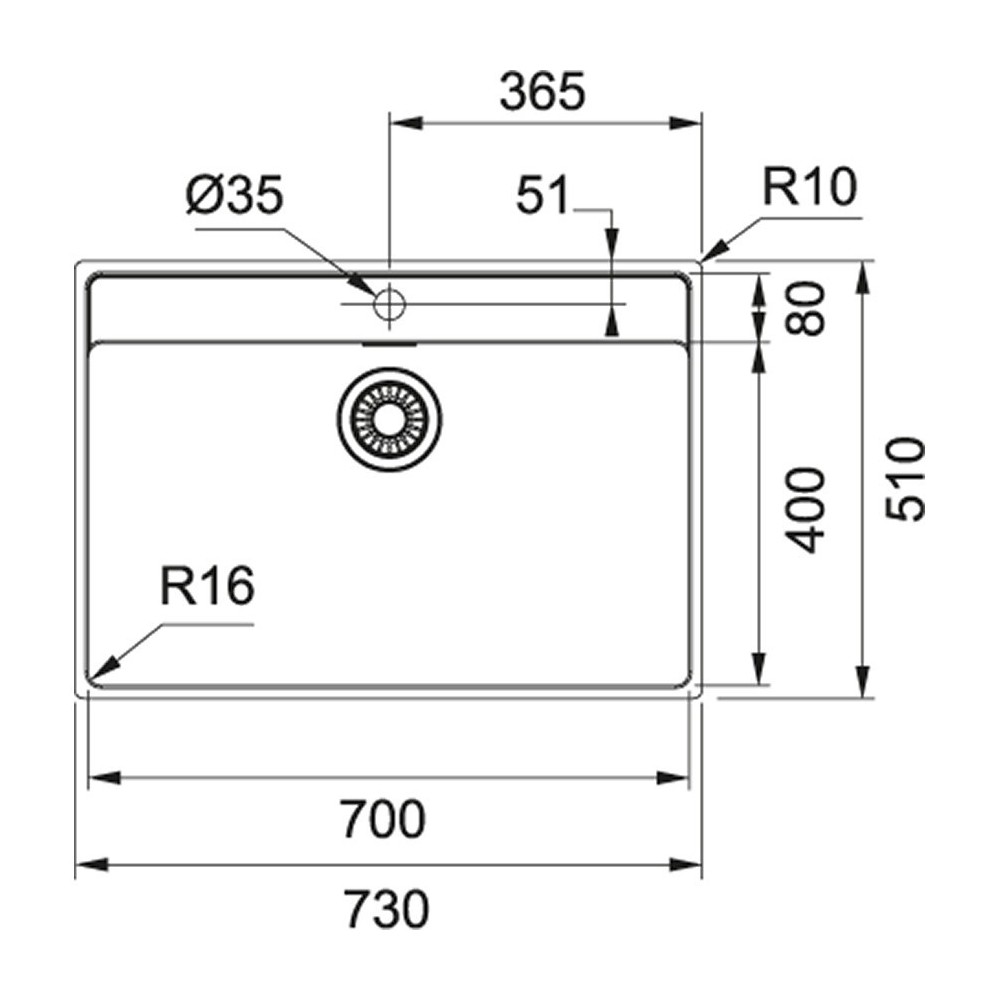 Franke Maris MRX 210-70 TL Inox satinato 127.0525.286